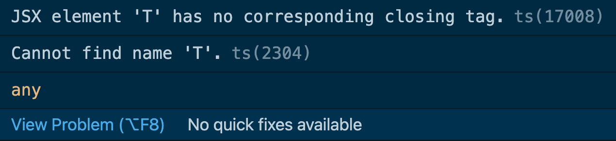 Typescripts Compiler Error
